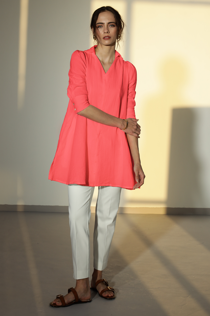 Nora Cotton Top - Preety Pink