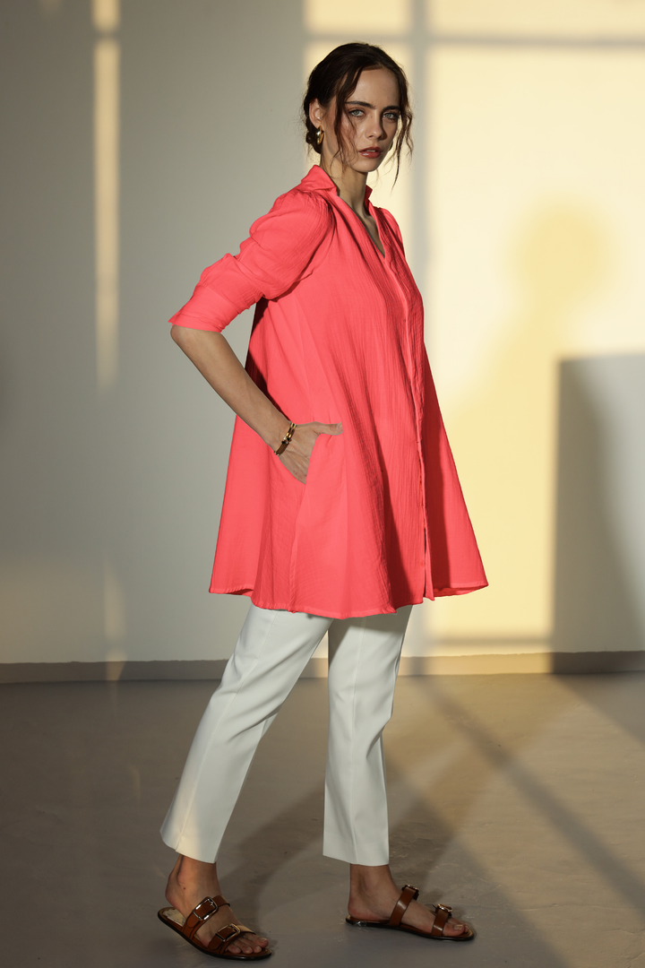 Nora Cotton Top - Preety Pink