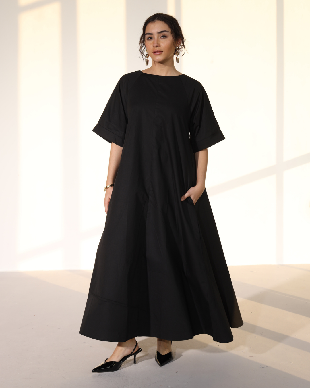 Amaxirose Flare Dress - Carbon Black