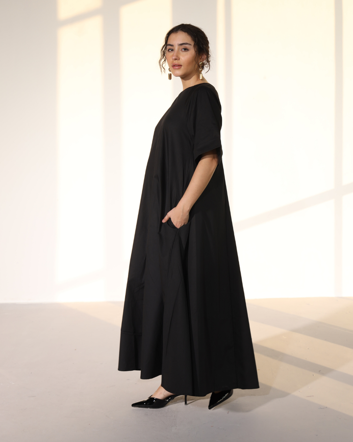 Amaxirose Flare Dress - Carbon Black