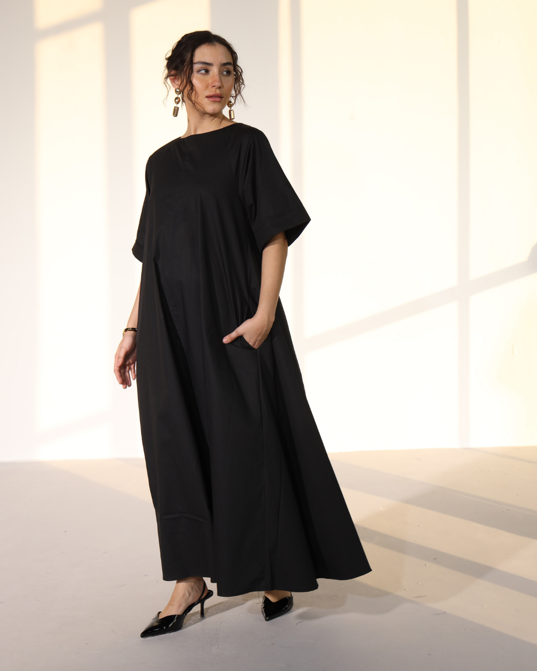 Amaxirose Flare Dress - Carbon Black