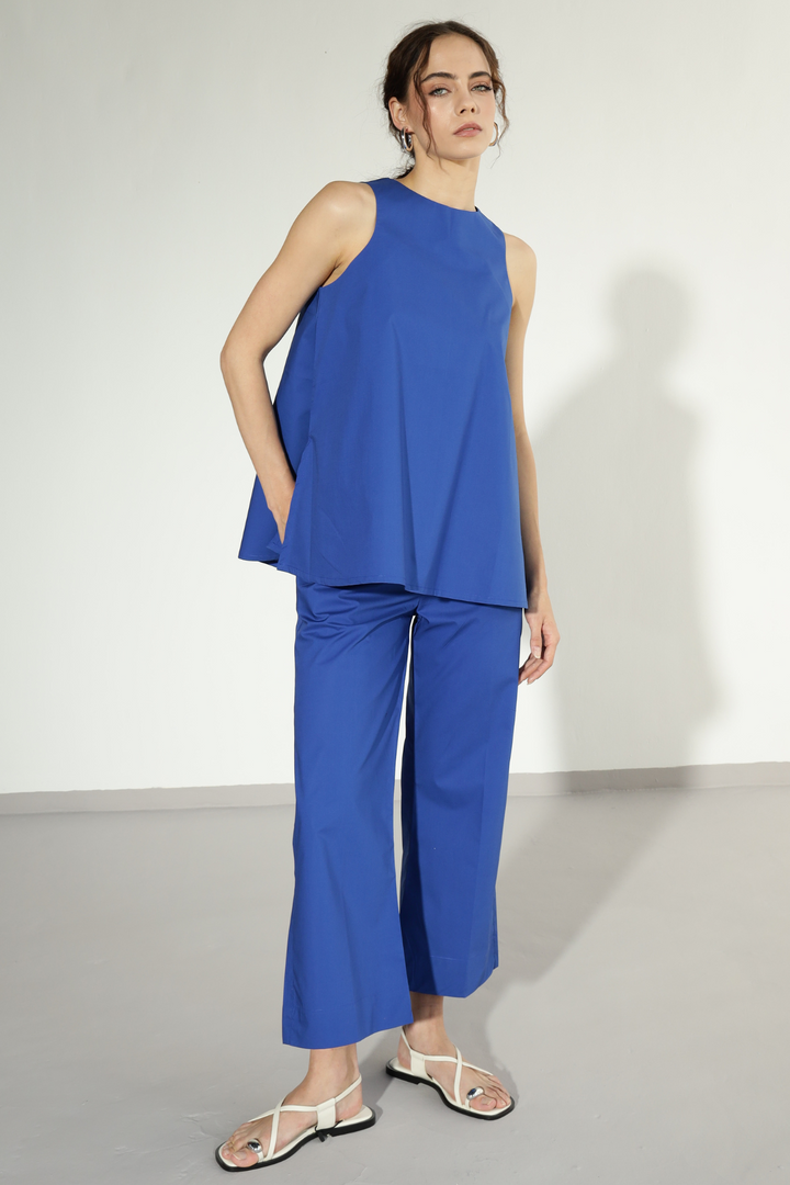 Anthro Pant Set - Electric Blue