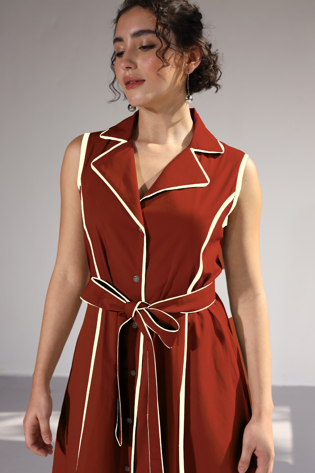 Miller Pocket Dress - Rust