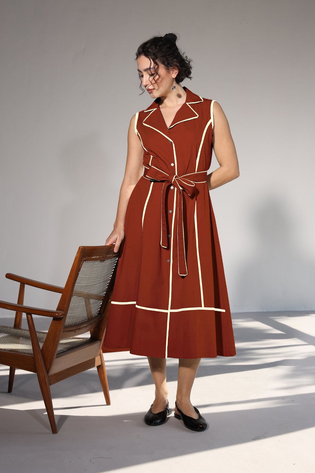 Miller Pocket Dress - Rust