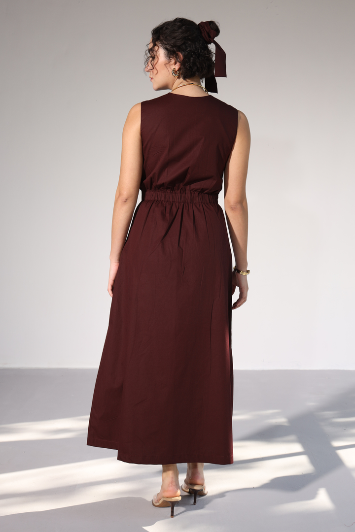 Sienna Pocket Dress - Wine
