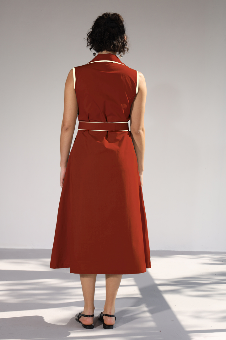 Miller Pocket Dress - Rust