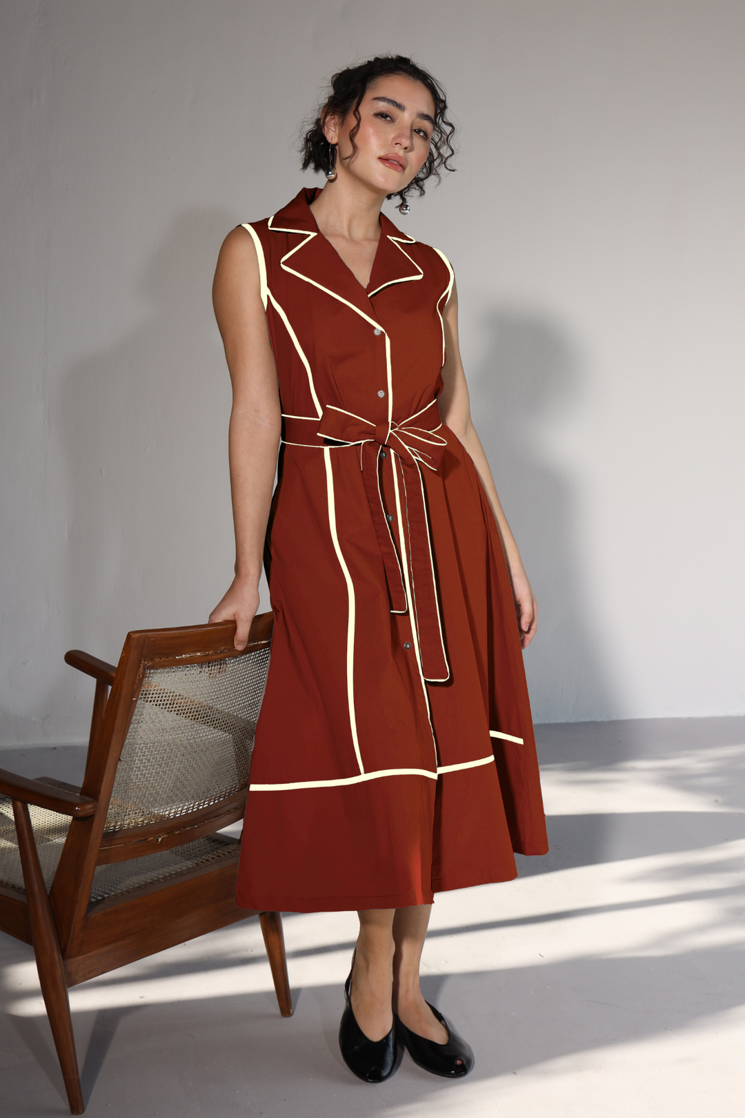 Miller Pocket Dress - Rust