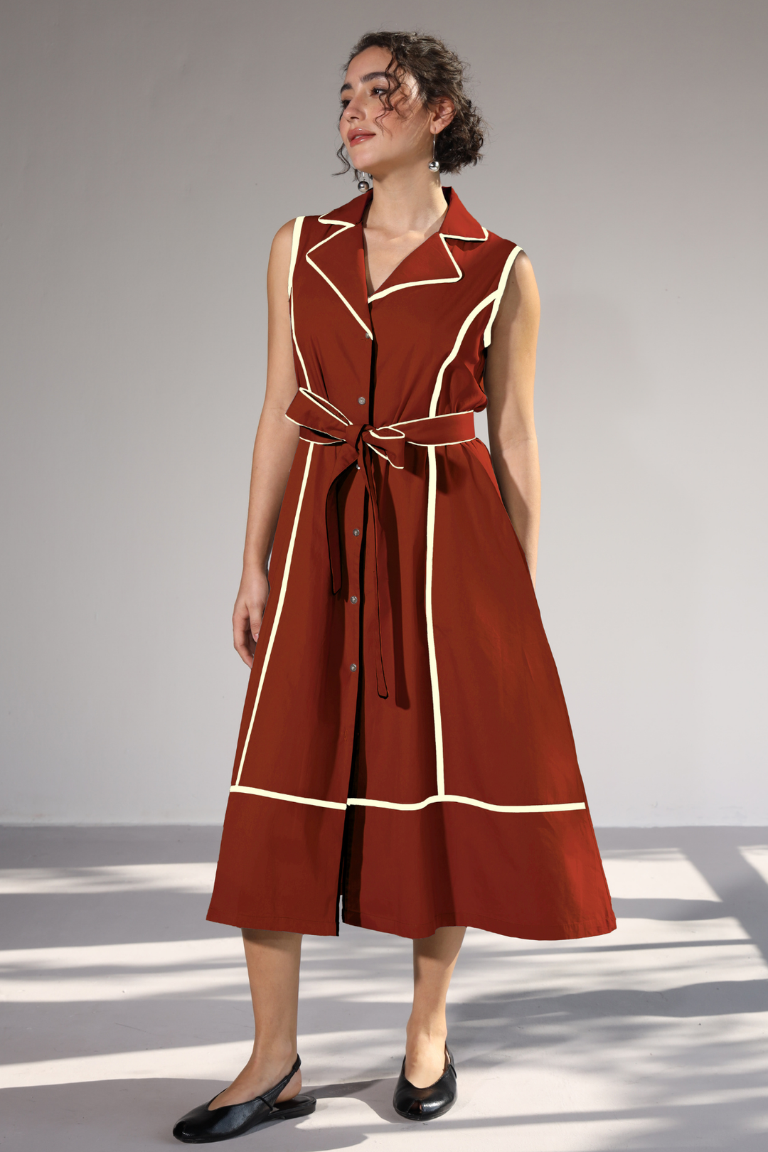 Miller Pocket Dress - Rust