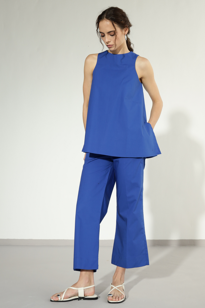 Anthro Pant Set - Electric Blue