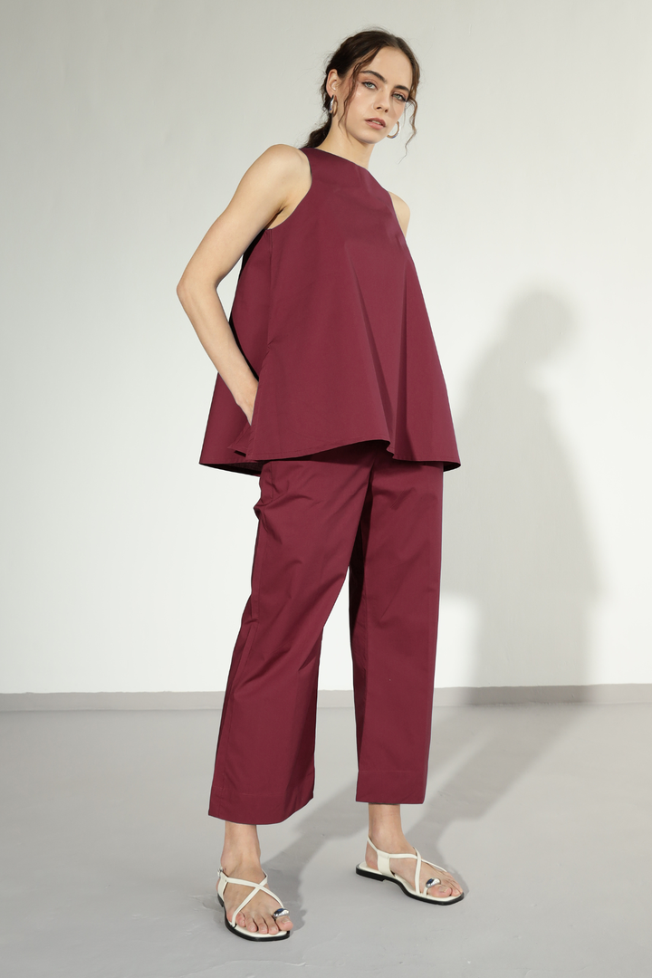 Anthro Pant Set - Plum