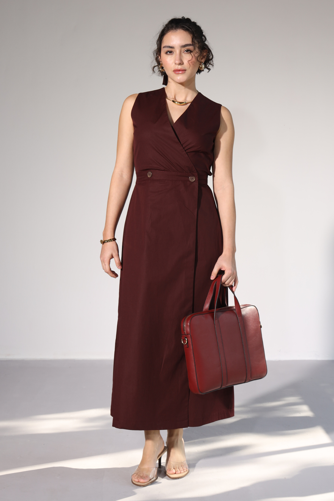 Sienna Pocket Dress - Wine
