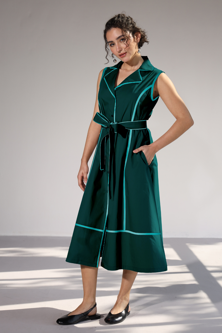 Miller Pocket Dress - Teel