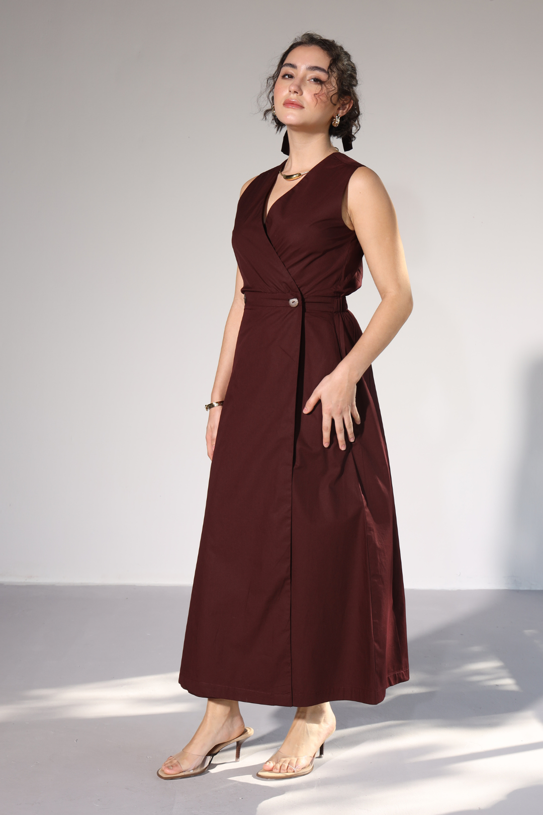 Sienna Pocket Dress - Wine