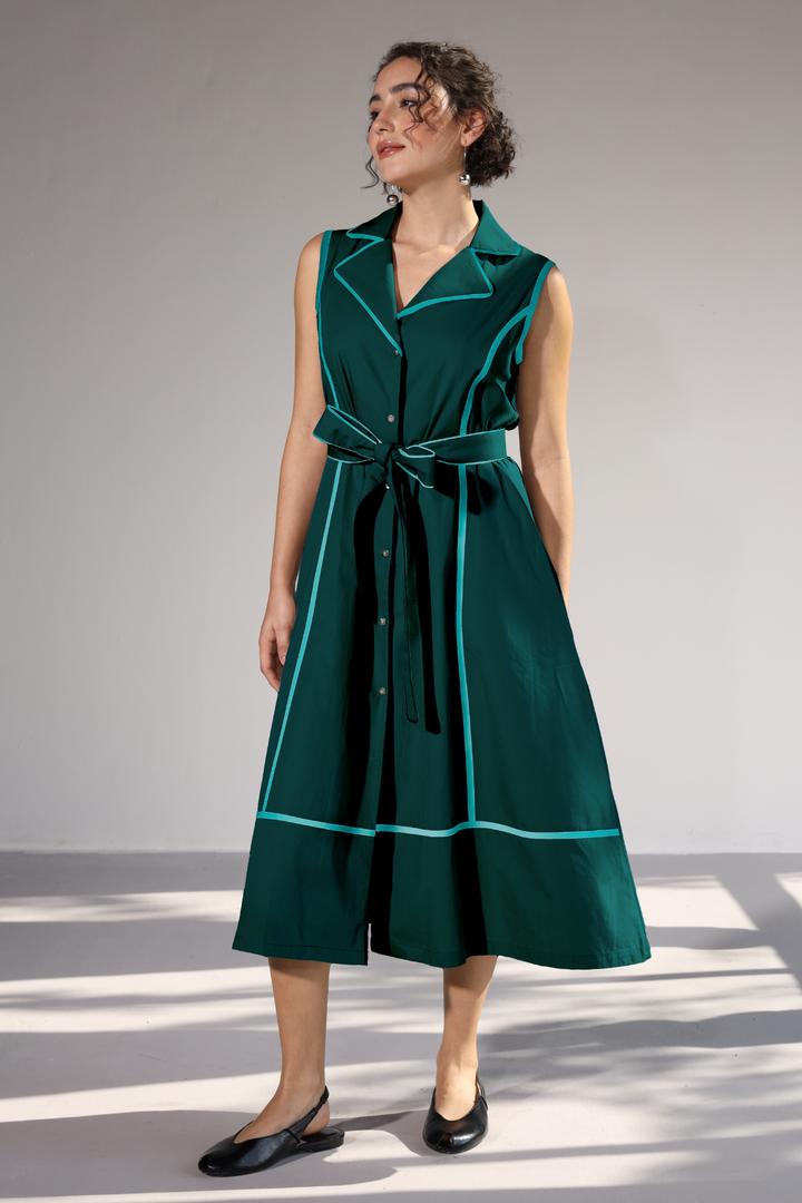 Miller Pocket Dress - Teel
