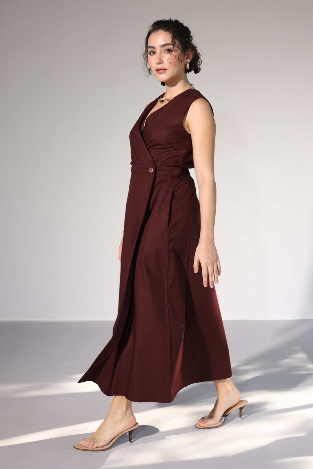 Sienna Pocket Dress - Wine
