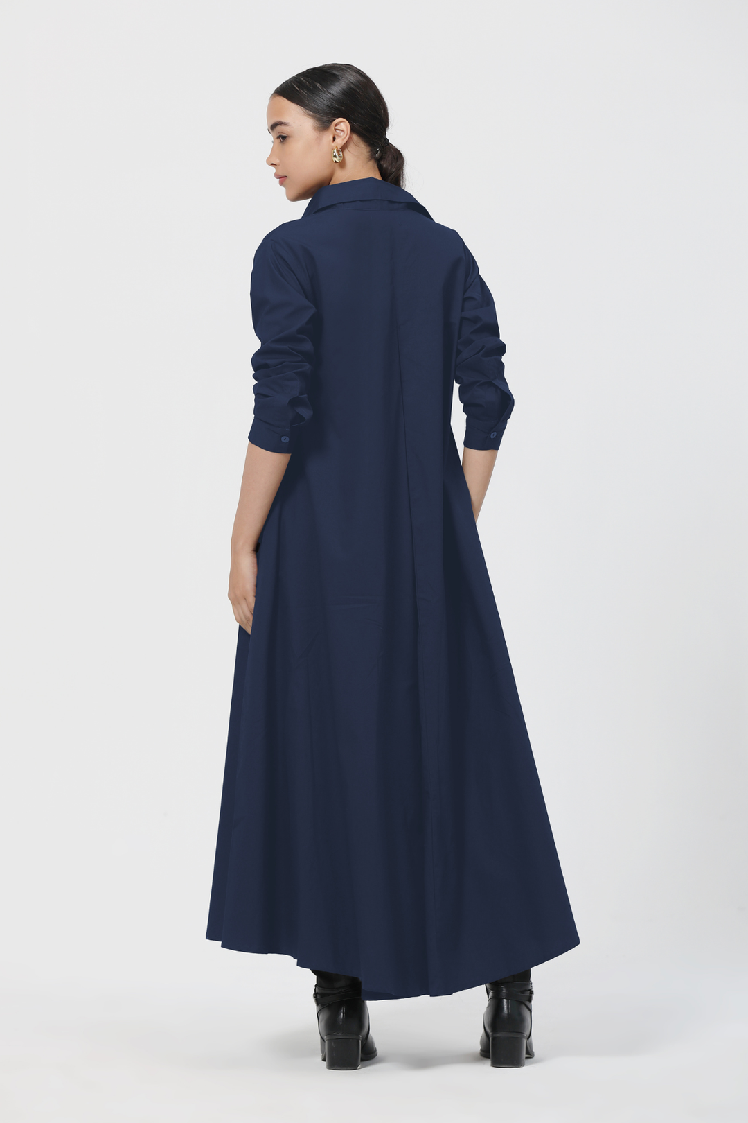 Massimo Shirt Dress - Navy Blue
