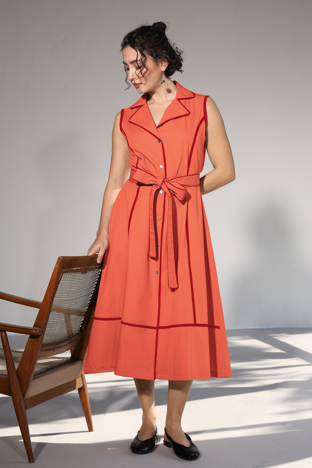 Miller Pocket Dress - Coral Peach