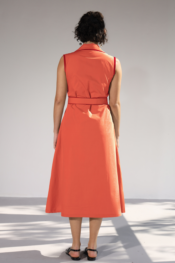 Miller Pocket Dress - Coral Peach