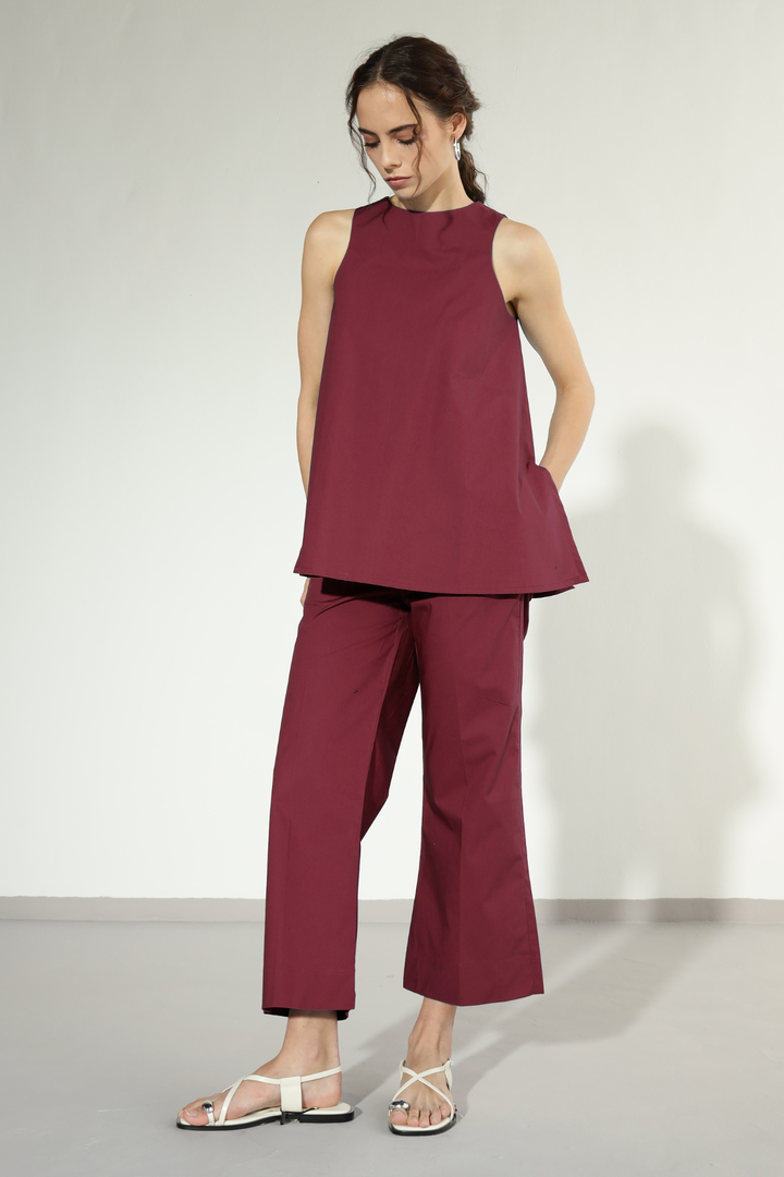 Anthro Pant Set - Plum