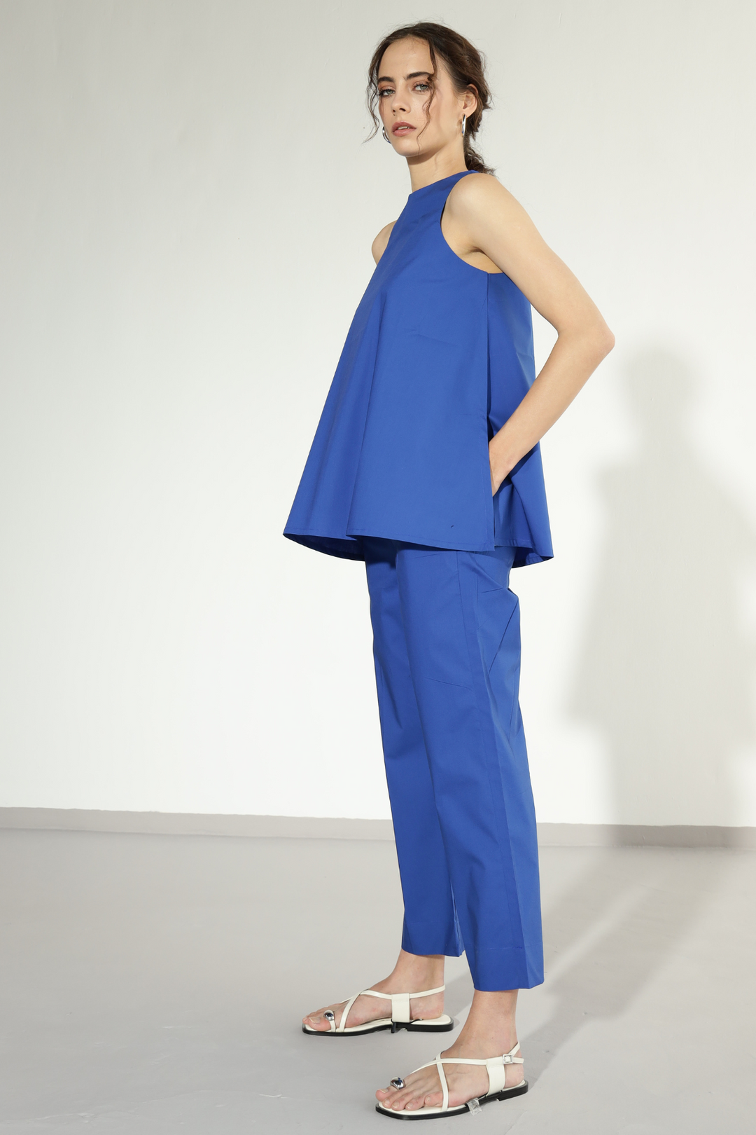 Anthro Pant Set - Electric Blue