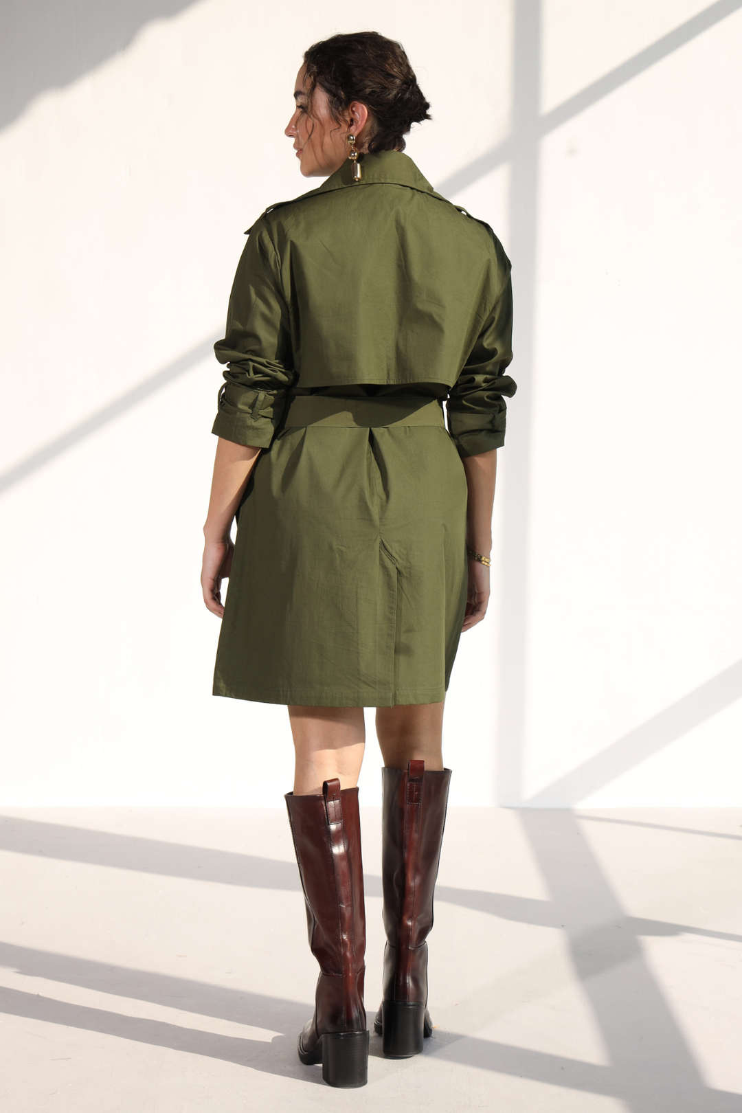 Nevielle Trench Dress -  Millitary Green