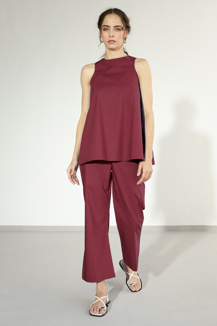 Anthro Pant Set - Plum
