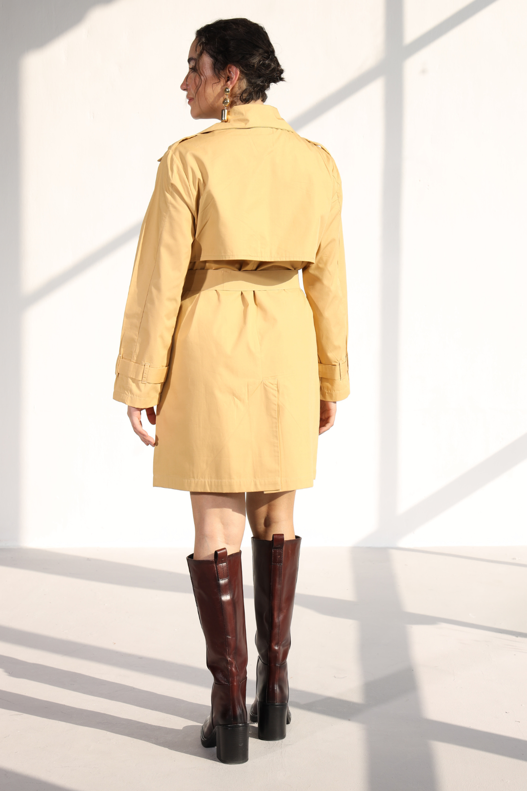 Nevielle Trench Dress - Biscotti