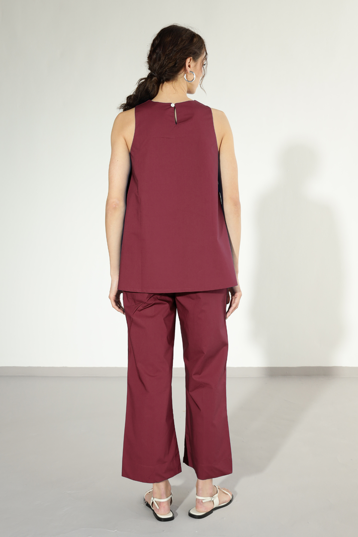 Anthro Pant Set - Plum