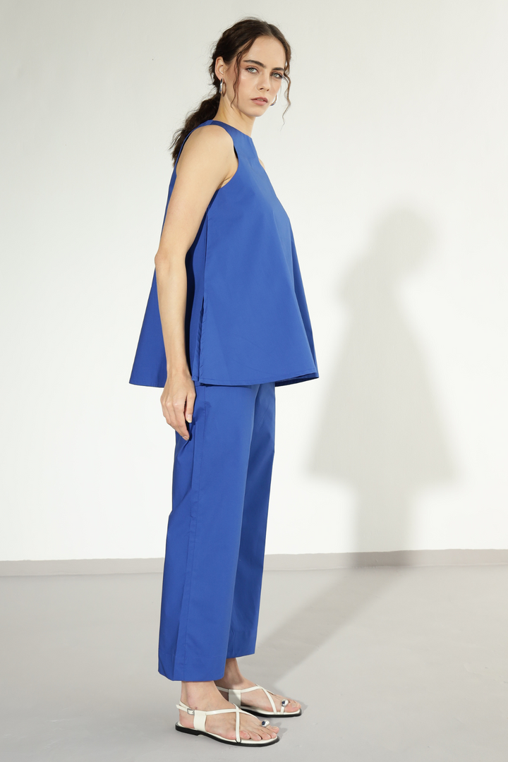 Anthro Pant Set - Electric Blue