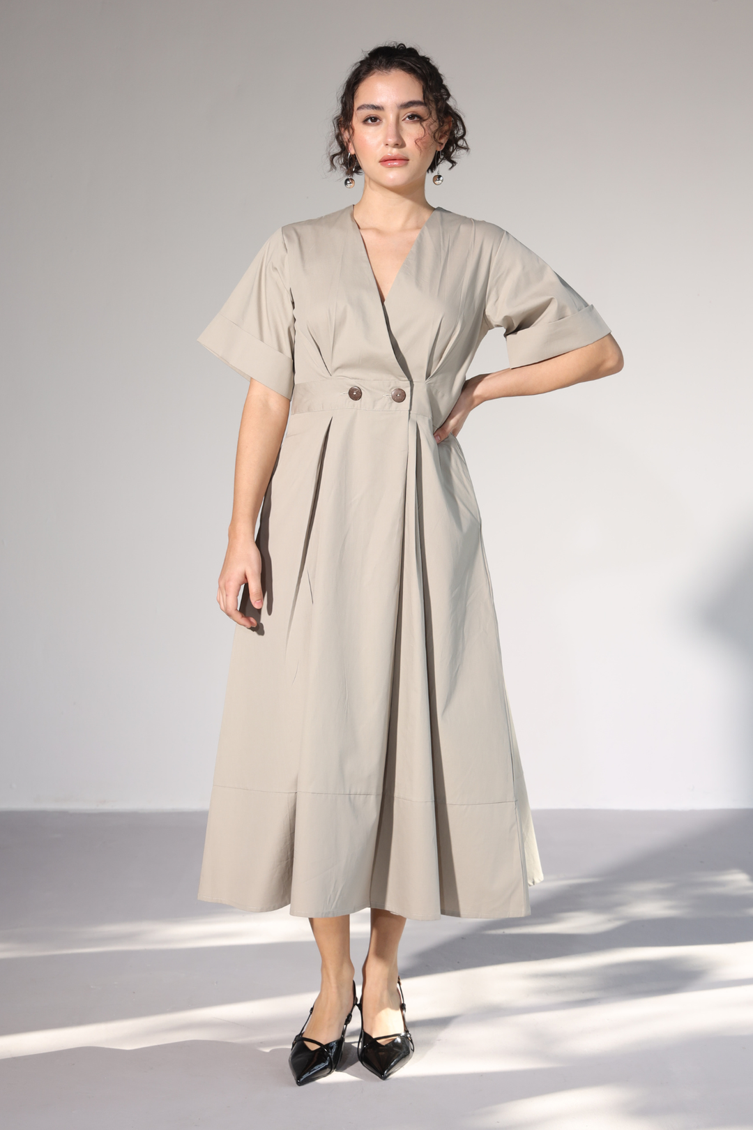 Emilia Pocket Dress - Sterling Silver