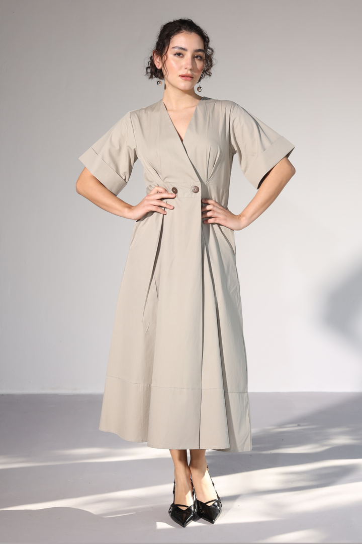 Emilia Pocket Dress - Sterling Silver