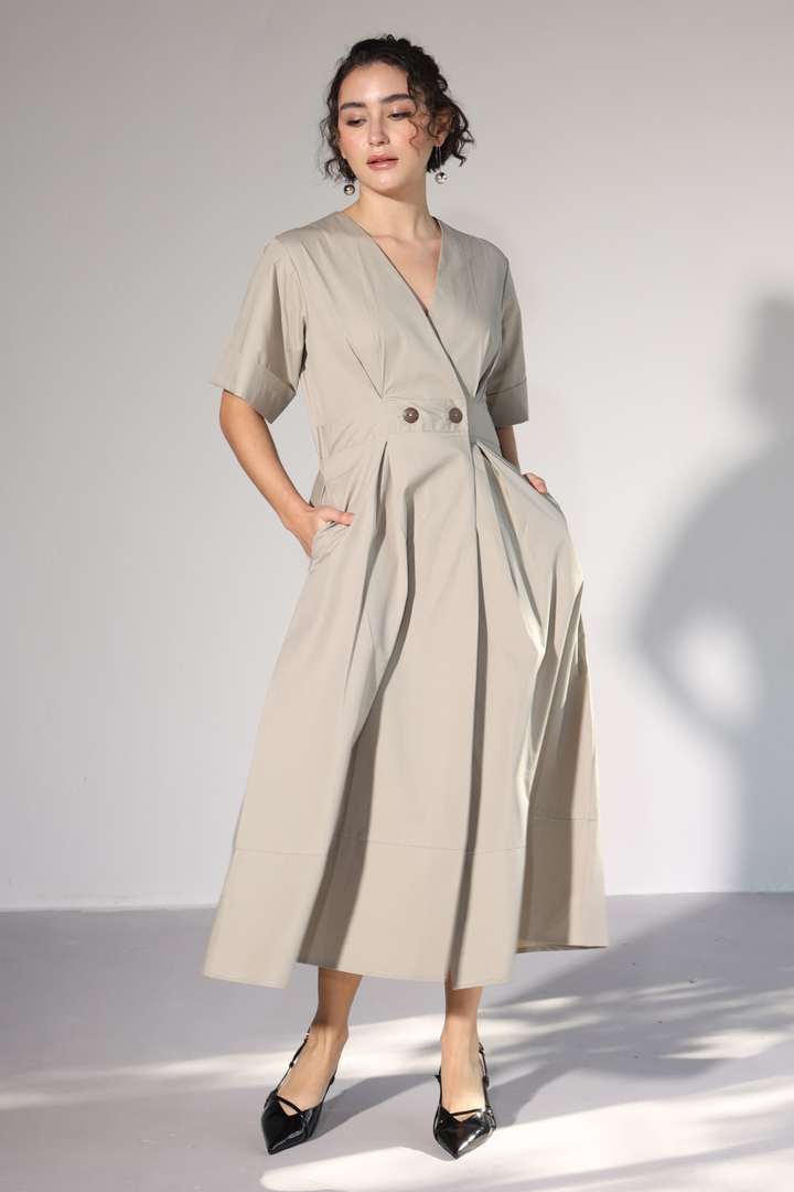 Emilia Pocket Dress - Sterling Silver