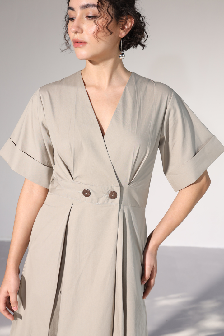 Emilia Pocket Dress - Sterling Silver