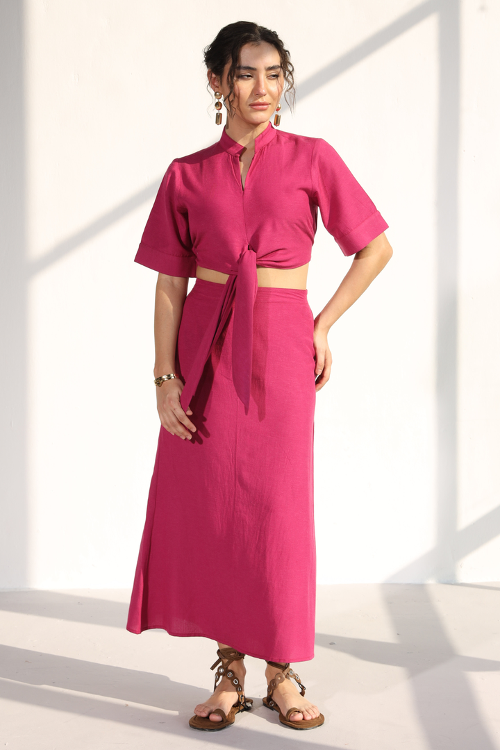 Tomillo Skirt Co-ord - Fuchsia Pink