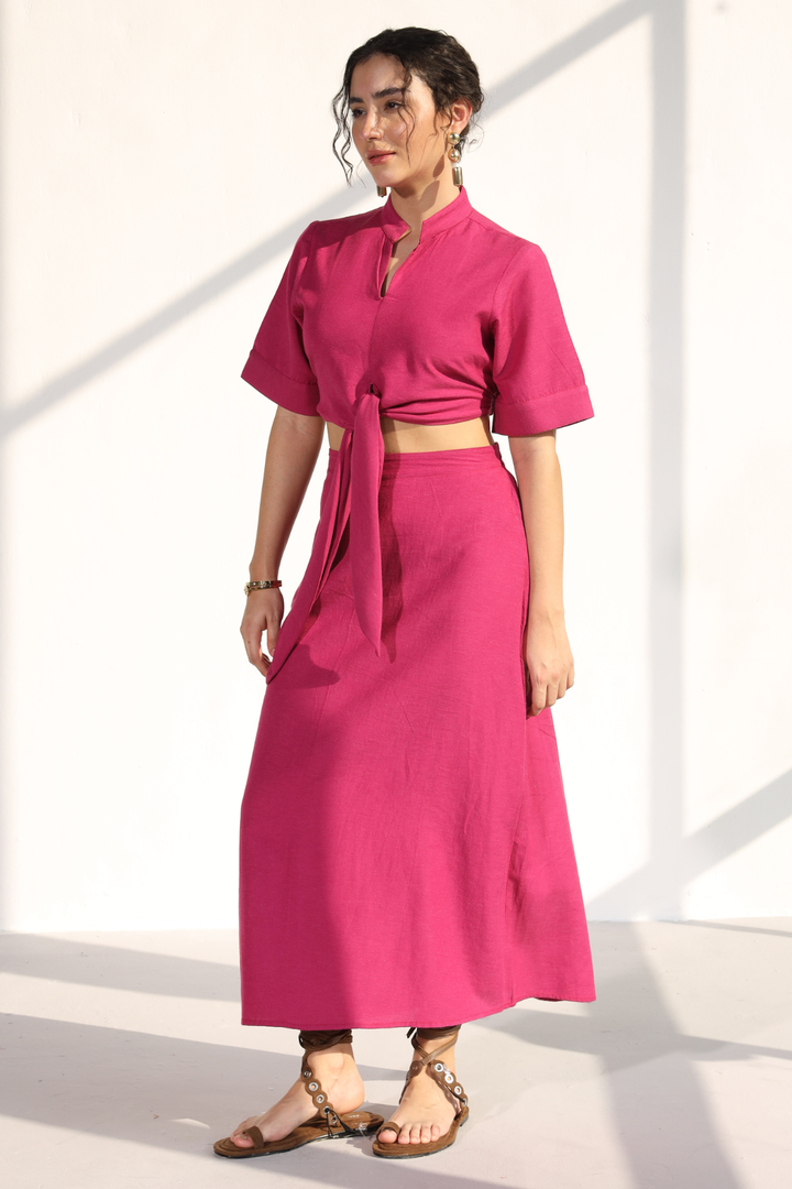 Tomillo Skirt Co-ord - Fuchsia Pink