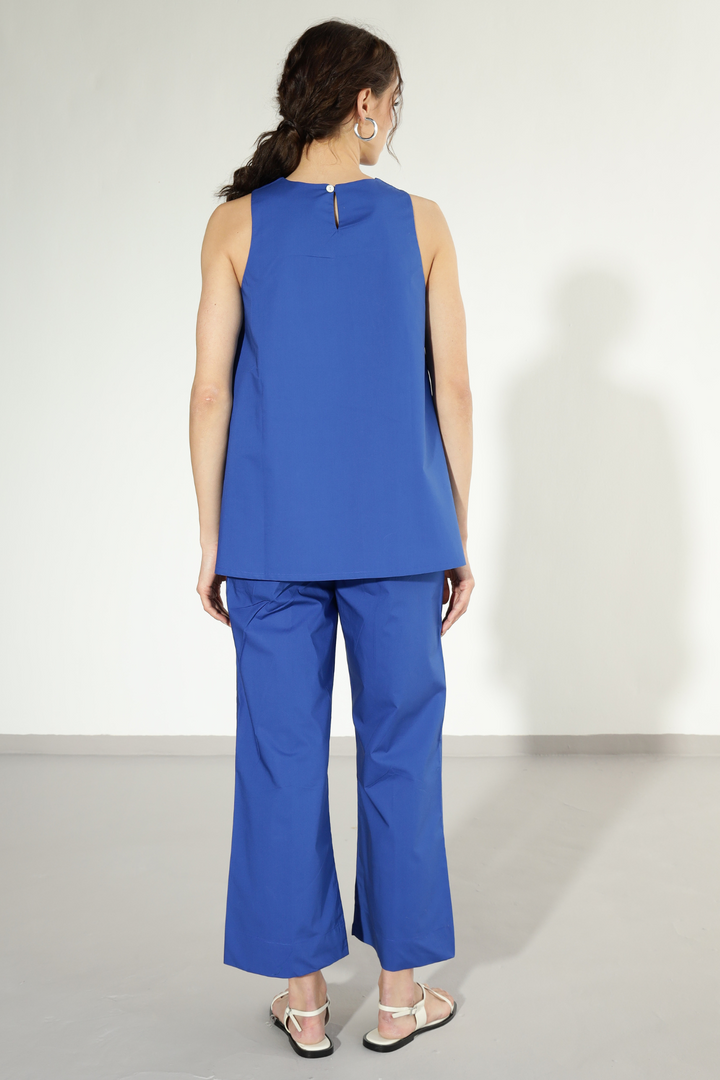 Anthro Pant Set - Electric Blue