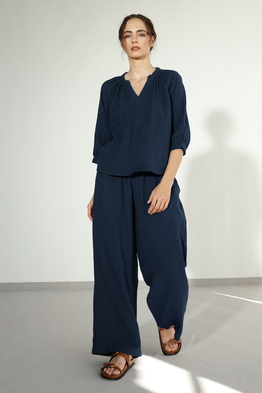 Danbury Gauze co-ord - Midnight blue