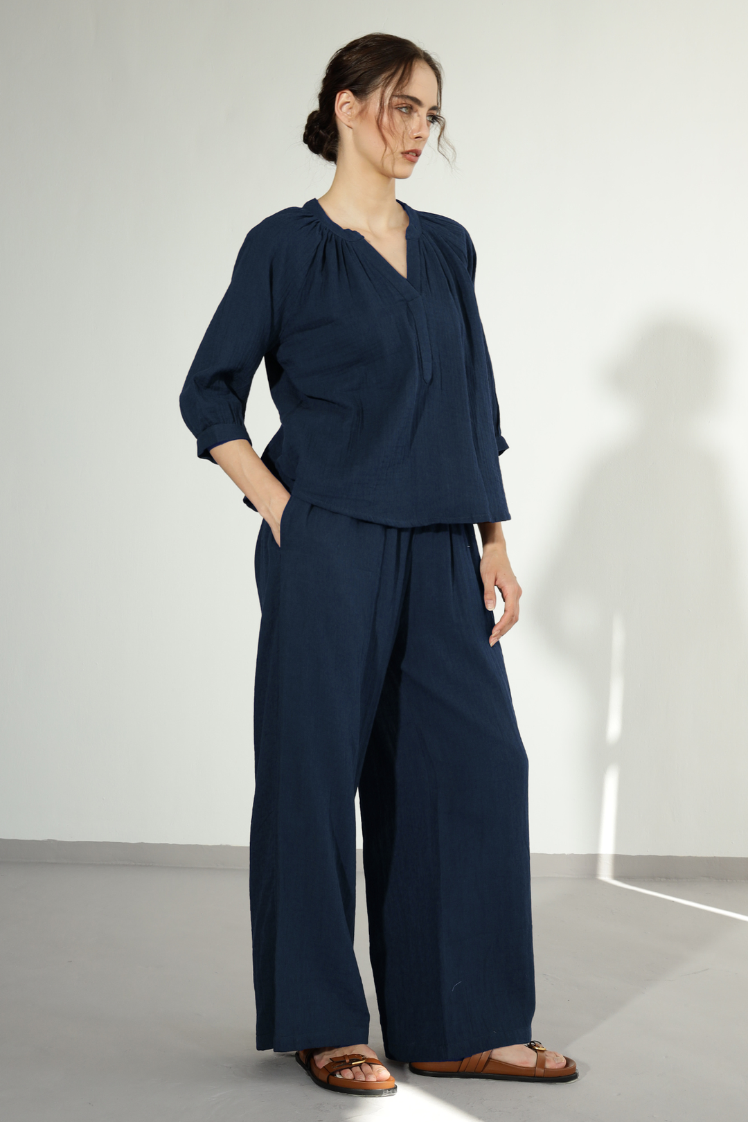 Danbury Gauze co-ord - Midnight blue