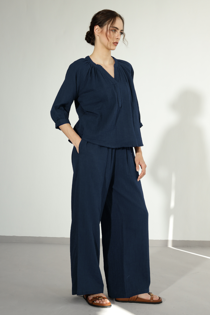 Danbury Gauze co-ord - Midnight blue