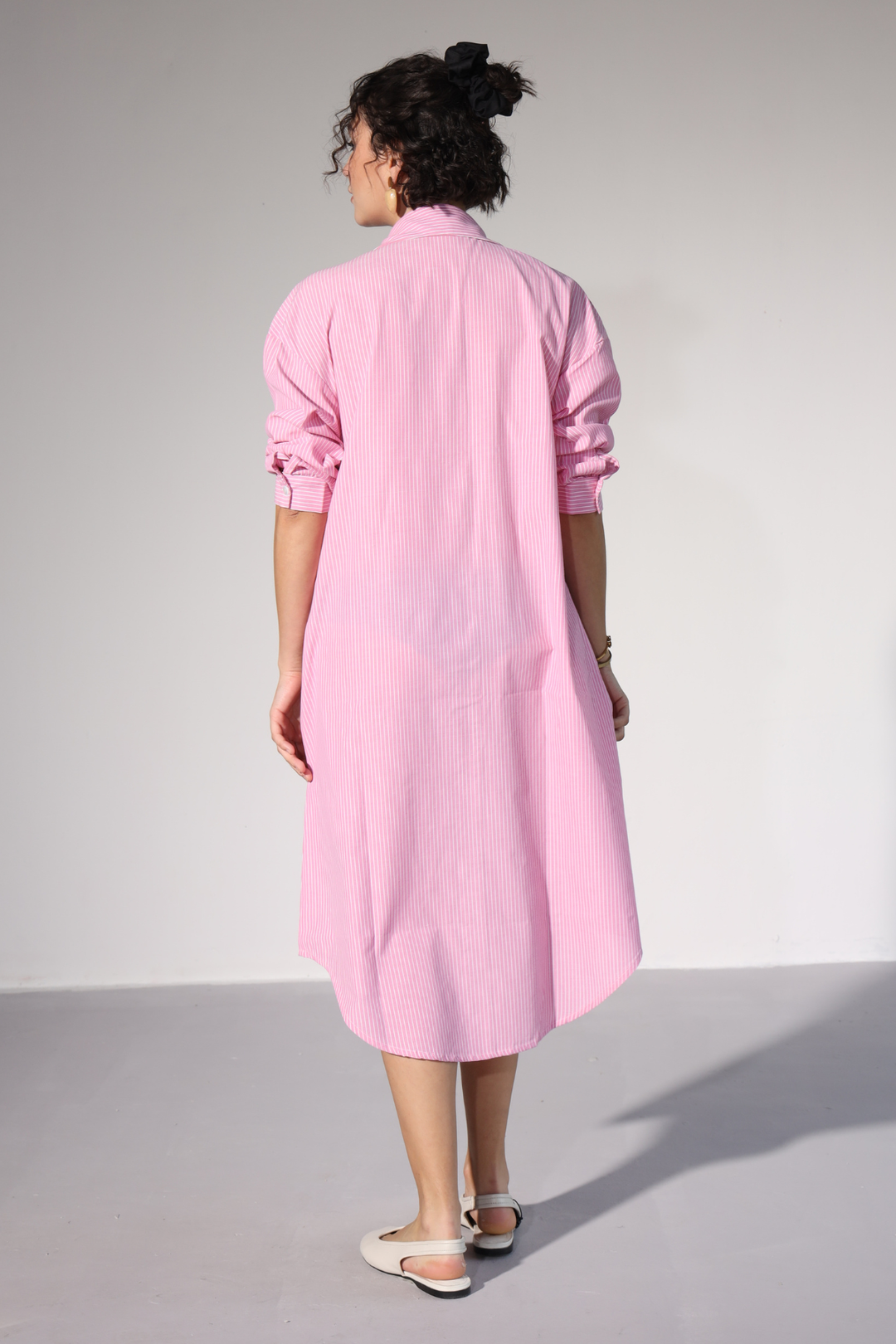 Delilah Urban Shirt Dress - Pink Stripes