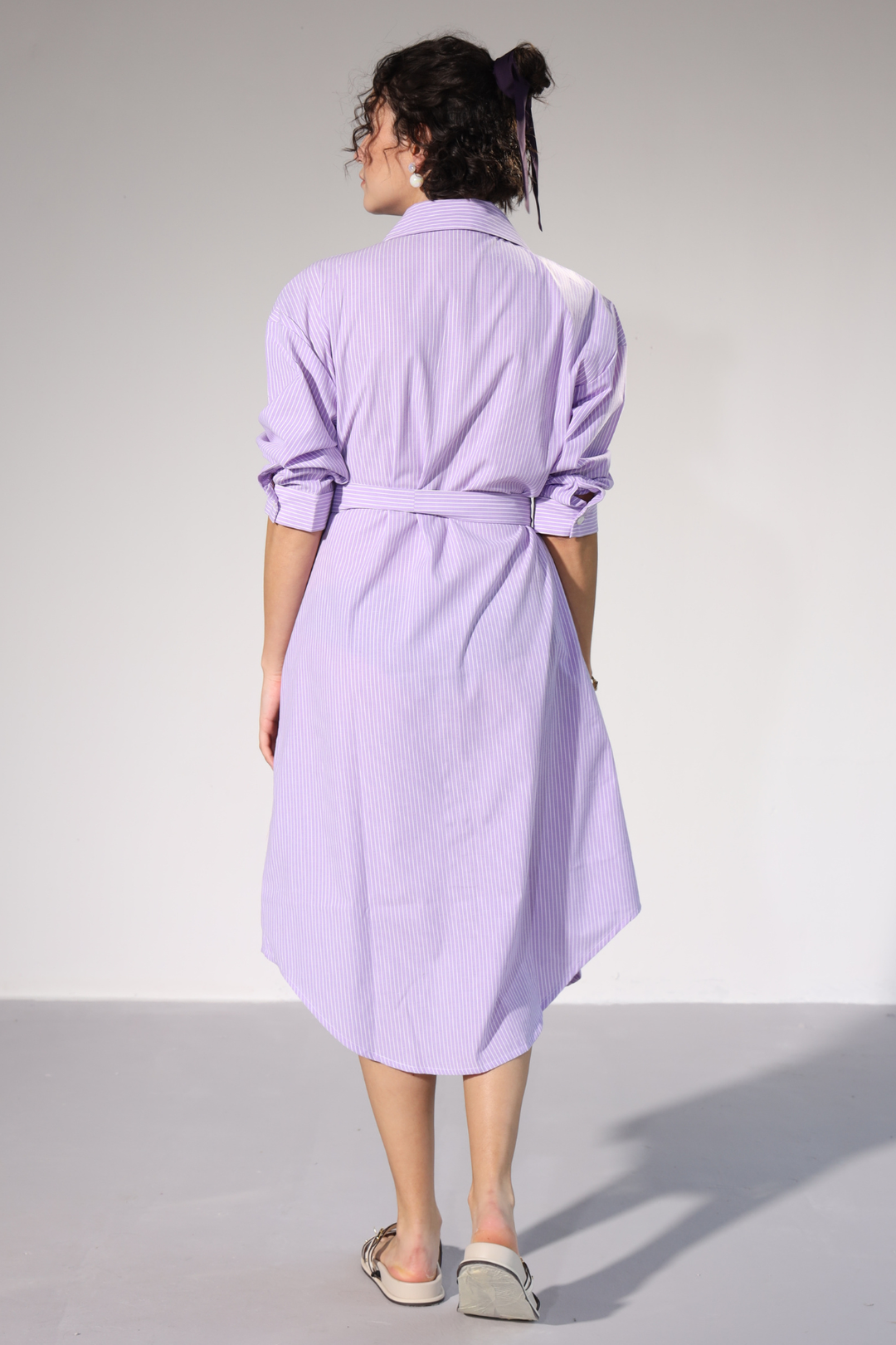 Delilah Urban Shirt Dress - Purple Stripe