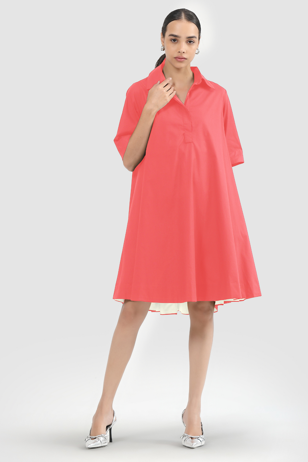 Zoe Circular Tunic Dress - Pretty pink