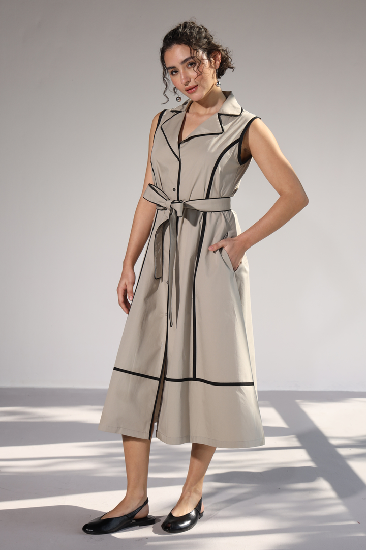 Miller Pocket Dress - Corporate Grey