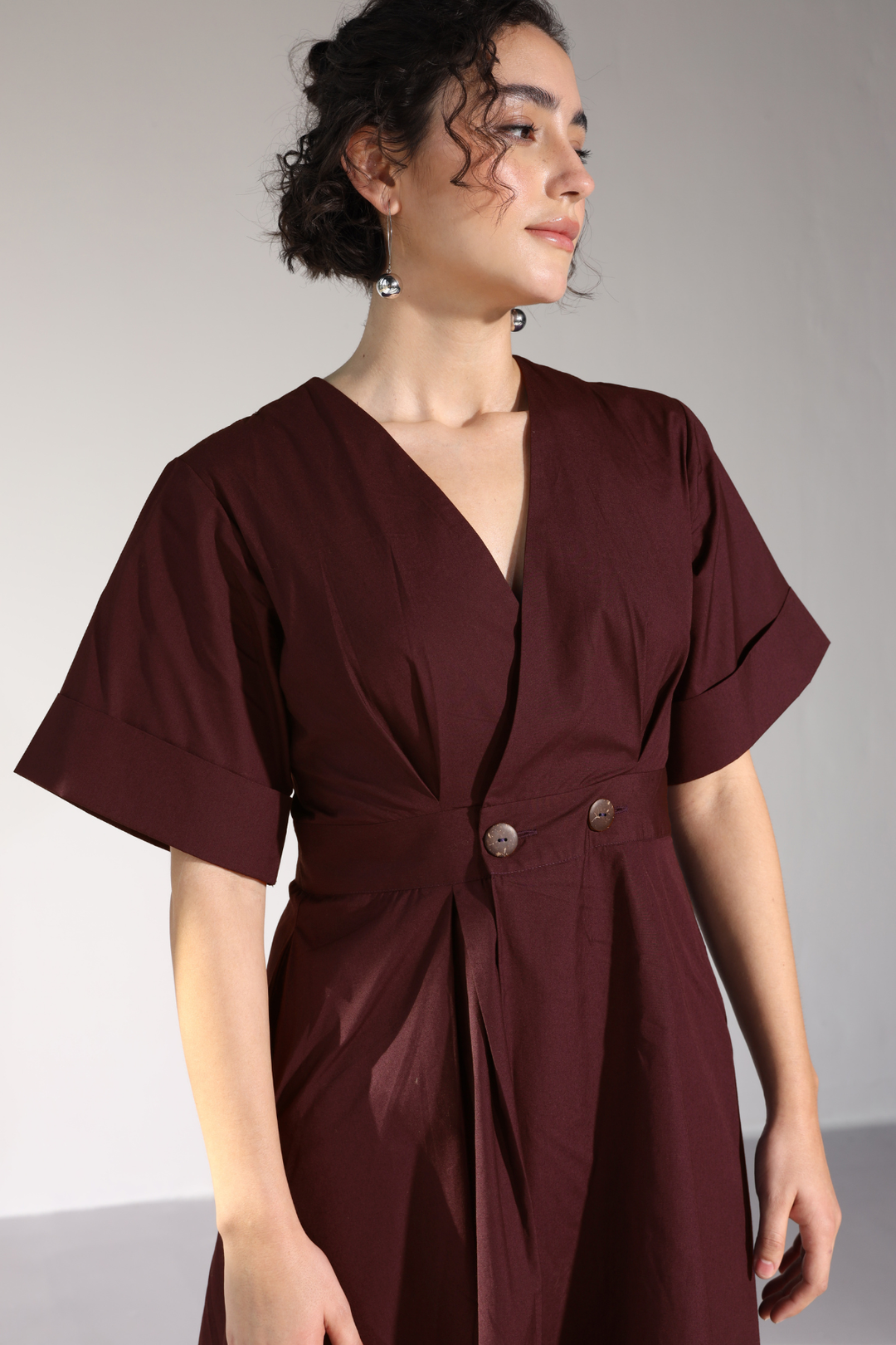 Emilia Pocket Dress - Wine