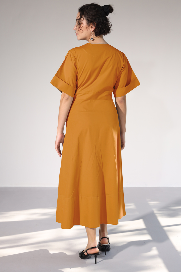 Emilia Pocket Dress - Tangerine