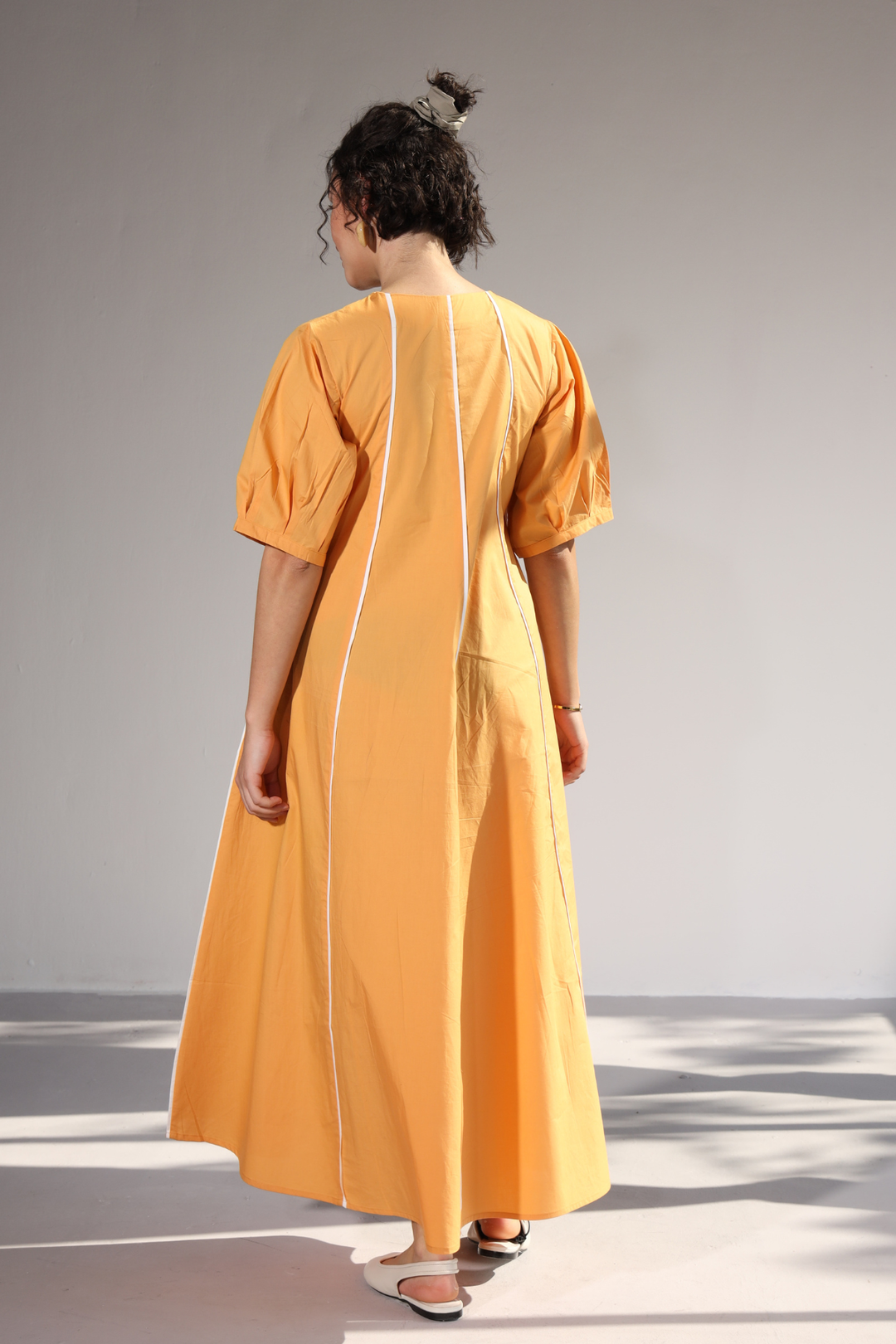 Sunlit Pannel Dress - Sunshine Yellow