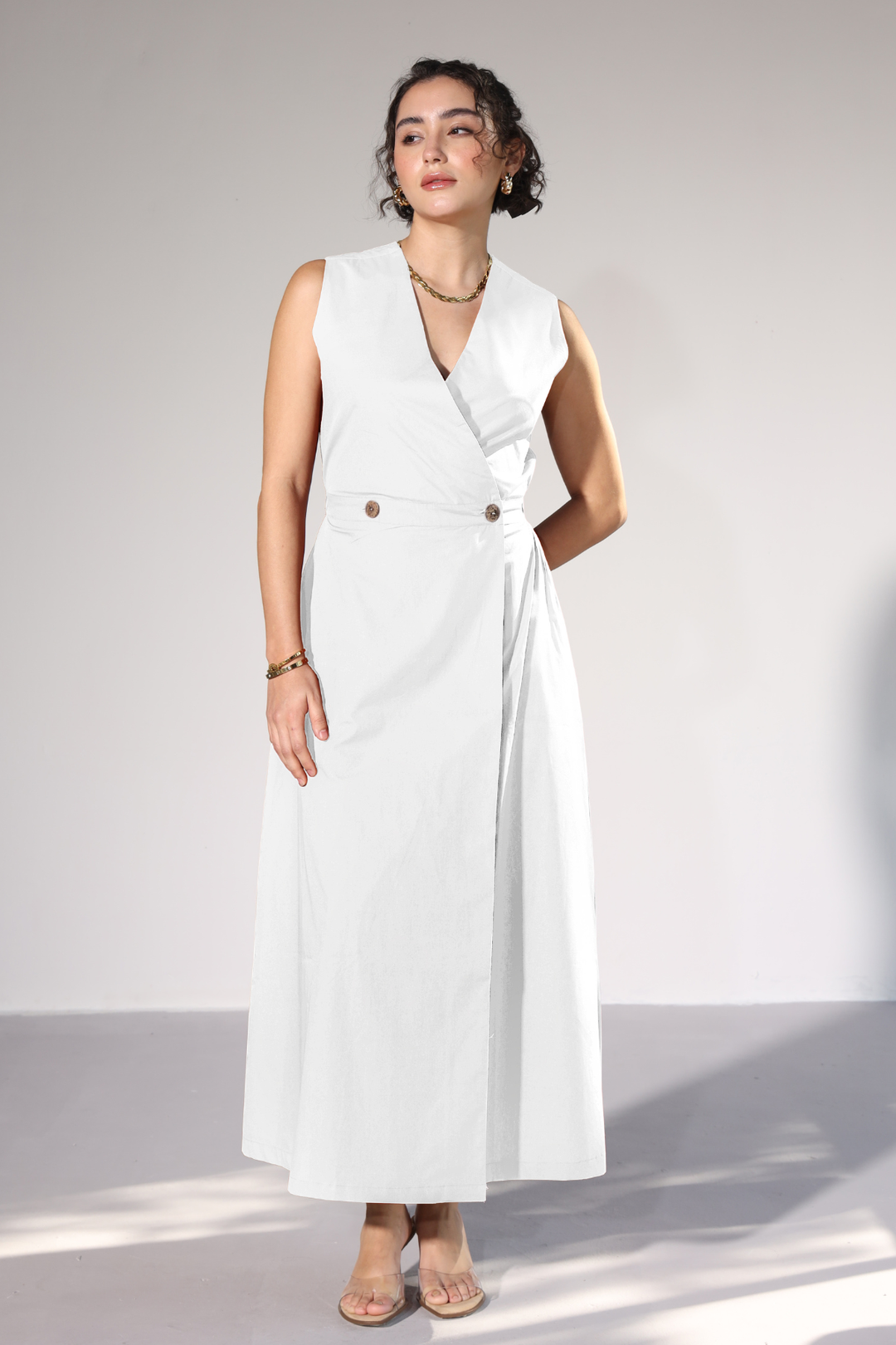 Sienna Pocket Dress - Snow White