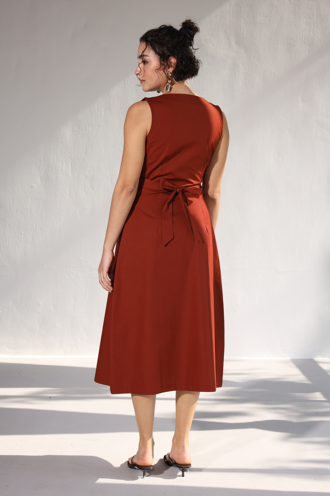 Collins Office Dress - Rust