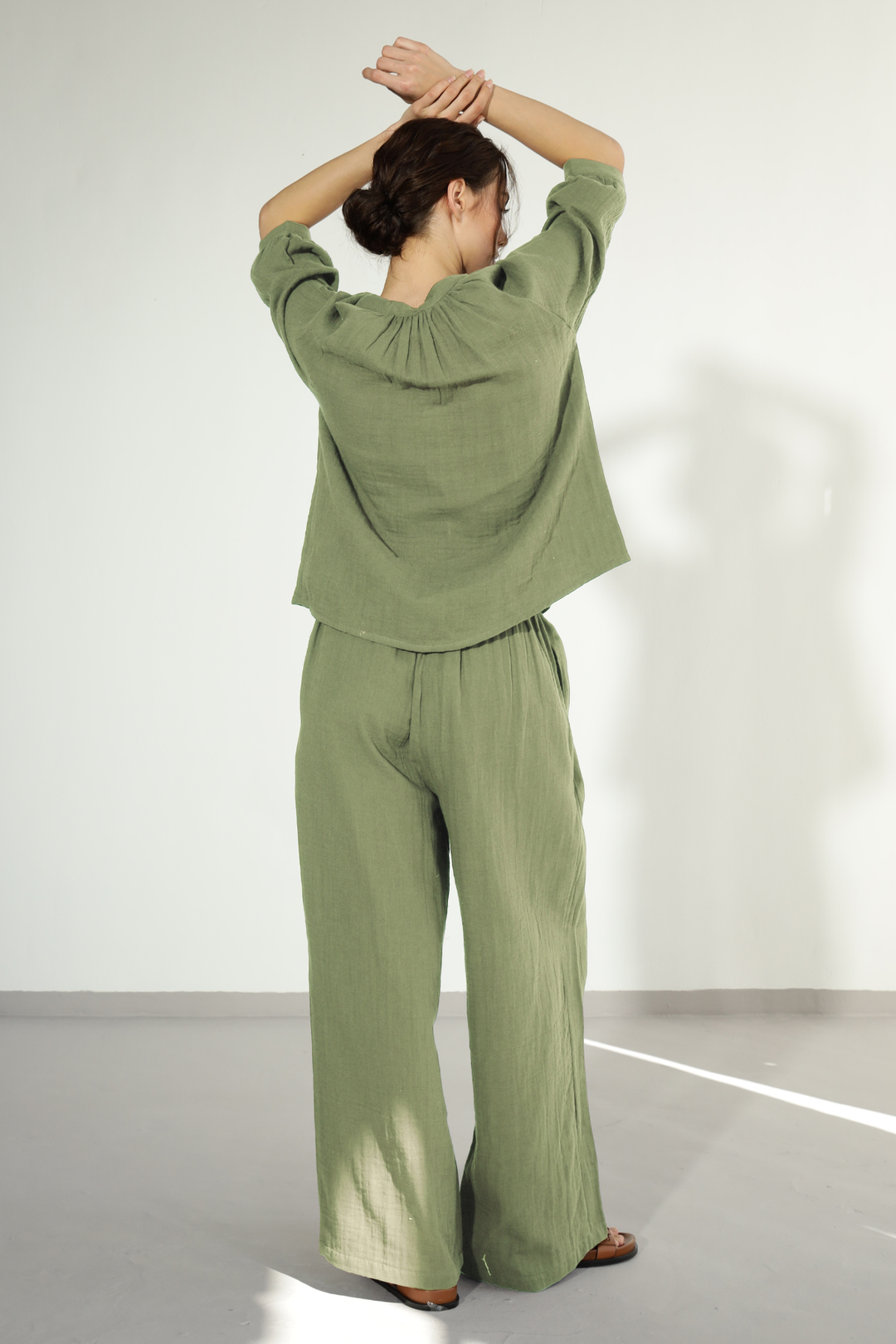 Danbury Gauze co-ord - Fern Green