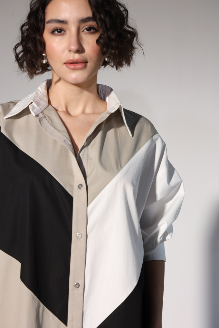 Lazy Sewciety Shirt Dress - Carbon Black